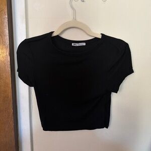 Zara Black Crop Top for Women